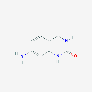 molecular formula C8H9N3O B3032090 7-Amino-3,4-dihydroquinazolin-2(1H)-one CAS No. 1042972-67-7