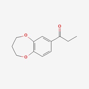 molecular formula C12H14O3 B3032118 1-(3,4-dihydro-2H-1,5-benzodioxepin-7-yl)propan-1-one CAS No. 111038-94-9