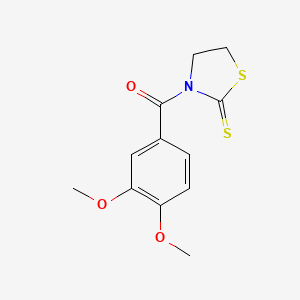 molecular formula C12H13NO3S2 B3032121 3-(3,4-Dimethoxybenzoyl)-1,3-thiazolidine-2-thione CAS No. 111427-22-6