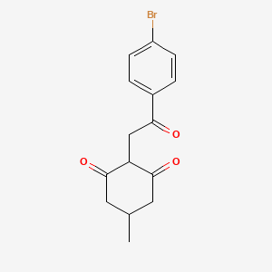 molecular formula C15H15BrO3 B3032127 1,3-Cyclohexanedione, 2-[2-(4-bromophenyl)-2-oxoethyl]-5-methyl- CAS No. 112404-26-9