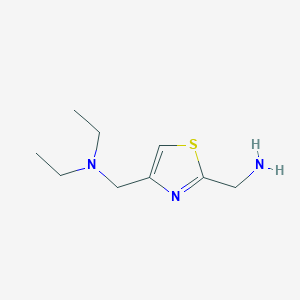molecular formula C9H17N3S B3032156 {4-[(Diethylamino)methyl]-1,3-thiazol-2-yl}methanamine CAS No. 1181447-88-0