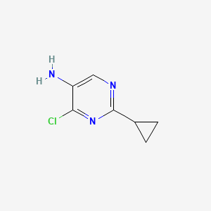 molecular formula C7H8ClN3 B3032215 4-Chloro-2-cyclopropylpyrimidin-5-amine CAS No. 1255099-31-0