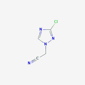 molecular formula C4H3ClN4 B3032245 2-(3-chloro-1H-1,2,4-triazol-1-yl)acetonitrile CAS No. 1322604-41-0