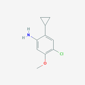 molecular formula C10H12ClNO B3032291 4-Chloro-2-cyclopropyl-5-methoxyaniline CAS No. 1383852-06-9