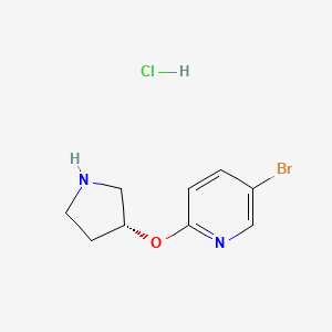 molecular formula C9H12BrClN2O B3032319 (R)-5-Bromo-2-(pyrrolidin-3-yloxy)pyridine hydrochloride CAS No. 1417789-14-0