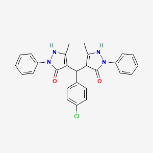 1H-Pyrazol-5-ol, 4,4'-[(4-chlorophenyl)methylene]bis[3-methyl-1-phenyl-
