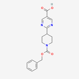 2-(1-((Benzyloxy)carbonyl)piperidin-4-YL)pyrimidine-5-carboxylic acid