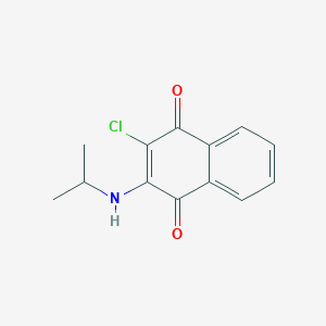 molecular formula C13H12ClNO2 B3032380 2-chloro-3-(isopropylamino)naphthalene-1,4-dione CAS No. 15455-20-6