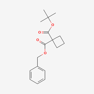 molecular formula C17H22O4 B3032398 1-Benzyl 1-tert-butyl cyclobutane-1,1-dicarboxylate CAS No. 1624260-33-8