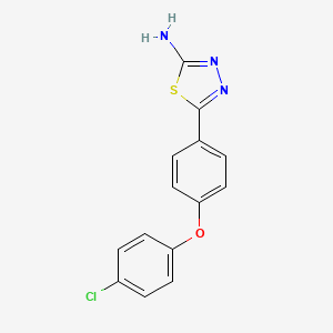 5-[4-(4-Chlorophenoxy)phenyl]-1,3,4-thiadiazol-2-amine