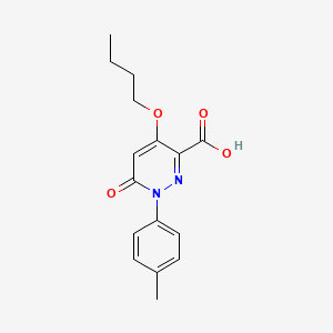molecular formula C16H18N2O4 B3032420 4-Butoxy-1-(4-methylphenyl)-6-oxo-1,6-dihydropyridazine-3-carboxylic acid CAS No. 1707392-22-0