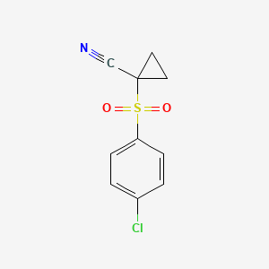1-((4-Chlorophenyl)sulfonyl)cyclopropanecarbonitrile