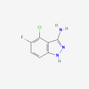 molecular formula C7H5ClFN3 B3032428 4-Chloro-5-fluoro-1H-indazol-3-amine CAS No. 1715913-00-0