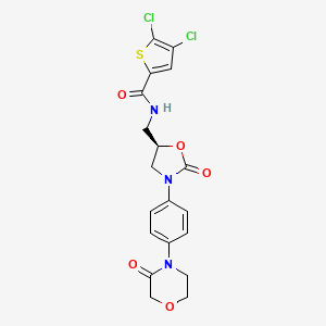molecular formula C19H17Cl2N3O5S B3032431 (R)-4,5-dichloro-N-((2-oxo-3-(4-(3-oxomorpholino)phenyl)oxazolidin-5-yl)methyl)thiophene-2-carboxamide CAS No. 1770812-38-8