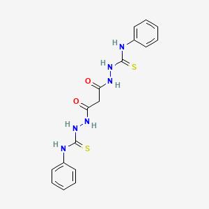 1-[[3-Oxo-3-[2-(phenylcarbamothioyl)hydrazinyl]propanoyl]amino]-3-phenylthiourea