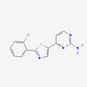 4-[2-(2-Chlorophenyl)-1,3-thiazol-5-yl]pyrimidin-2-amine