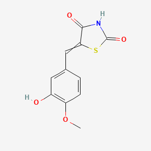 molecular formula C11H9NO4S B3032453 2,4-Thiazolidinedione, 5-[(3-hydroxy-4-methoxyphenyl)methylene]- CAS No. 184840-76-4