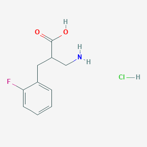 molecular formula C10H13ClFNO2 B3032466 2-Aminomethyl-3-(2-fluorophenyl)propionic acid hcl CAS No. 1951438-98-4