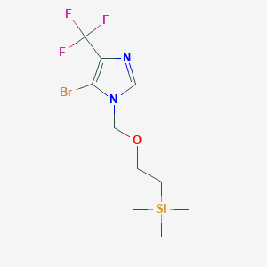 molecular formula C10H16BrF3N2OSi B3032467 5-Bromo-4-(trifluoromethyl)-1-((2-(trimethylsilyl)ethoxy)methyl)-1H-imidazole CAS No. 1951439-23-8