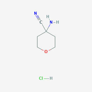 molecular formula C6H11ClN2O B3032490 4-Aminotetrahydropyran-4-carbonitrile Hydrochloride CAS No. 2006278-26-6