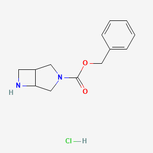 molecular formula C13H17ClN2O2 B3032494 Benzyl 3,6-diazabicyclo[3.2.0]heptane-3-carboxylate hydrochloride CAS No. 2007919-22-2