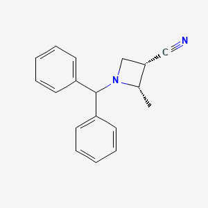 1-(Diphenylmethyl)-2-methylazetidine-3-carbonitrile,cis-