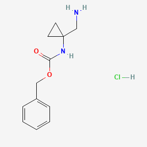 molecular formula C12H17ClN2O2 B3032503 benzyl N-[1-(aminomethyl)cyclopropyl]carbamate hydrochloride CAS No. 2055841-99-9