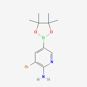2-Amino-3-bromo-pyridine-5-boronic acid pinacol ester