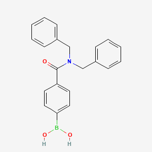 molecular formula C21H20BNO3 B3032526 Boronic acid, [4-[[bis(phenylmethyl)amino]carbonyl]phenyl]- CAS No. 212554-91-1