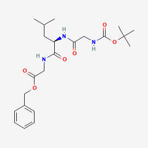 benzyl 2-[(2R)-2-(2-{[(tert-butoxy)carbonyl]amino}acetamido)-4-methylpentanamido]acetate