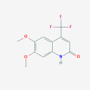 molecular formula C12H10F3NO3 B3032577 6,7-Dimethoxy-4-(trifluoromethyl)quinolin-2(1H)-one CAS No. 249736-95-6
