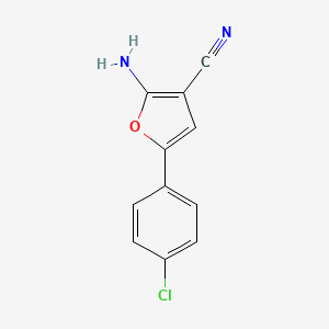 molecular formula C11H7ClN2O B3032588 2-氨基-5-(4-氯苯基)呋喃-3-腈 CAS No. 26454-85-3