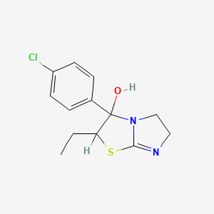 3-(p-Chlorophenyl)-2-ethyl-2,3,5,6-tetrahydroimidazo(2,1-b)thiazol-3-ol