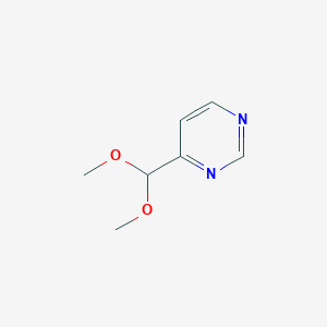 molecular formula C7H10N2O2 B030326 4-(Dimethoxymethyl)pyrimidine CAS No. 25746-87-6