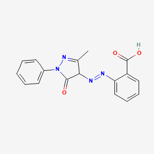 Benzoic acid, 2-[2-(4,5-dihydro-3-methyl-5-oxo-1-phenyl-1H-pyrazol-4-yl)diazenyl]-