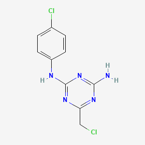 6-(chloromethyl)-N-(4-chlorophenyl)-1,3,5-triazine-2,4-diamine