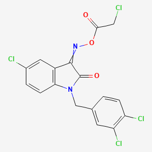 [[5-Chloro-1-[(3,4-dichlorophenyl)methyl]-2-oxoindol-3-ylidene]amino] 2-chloroacetate