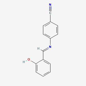 4-{[(1E)-(2-hydroxyphenyl)methylene]amino}benzonitrile