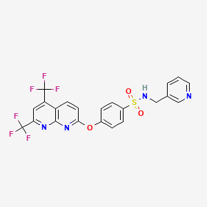 4-{[5,7-bis(trifluoromethyl)[1,8]naphthyridin-2-yl]oxy}-N-(3-pyridinylmethyl)benzenesulfonamide