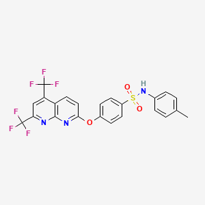 4-{[5,7-bis(trifluoromethyl)[1,8]naphthyridin-2-yl]oxy}-N-(4-methylphenyl)benzenesulfonamide