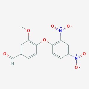 molecular formula C14H10N2O7 B3032704 4-(2,4-Dinitrophenoxy)-3-methoxybenzaldehyde CAS No. 3761-30-6