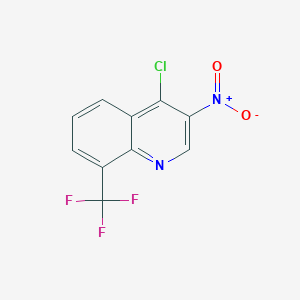 molecular formula C10H4ClF3N2O2 B3032718 4-Chloro-3-nitro-8-(trifluoromethyl)quinoline CAS No. 39487-89-3