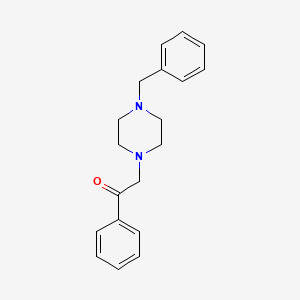 molecular formula C19H22N2O B3032733 2-(4-Benzylpiperazino)-1-phenyl-1-ethanone CAS No. 41298-80-0