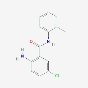 molecular formula C14H13ClN2O B3032735 2-amino-5-chloro-N-(2-methylphenyl)benzamide CAS No. 4145-15-7
