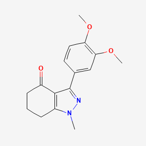molecular formula C16H18N2O3 B3032736 3-(3,4-dimethoxyphenyl)-1-methyl-4,5,6,7-tetrahydro-1H-indazol-4-one CAS No. 41555-68-4