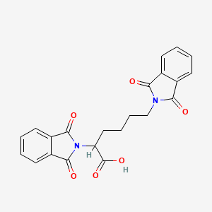 molecular formula C22H18N2O6 B3032746 2,6-Bis(1,3-dioxoisoindolin-2-yl)hexanoic acid CAS No. 43018-26-4