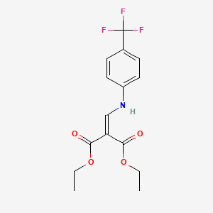 molecular formula C15H16F3NO4 B3032769 Diethyl 2-([4-(trifluoromethyl)anilino]methylene)malonate CAS No. 49713-39-5