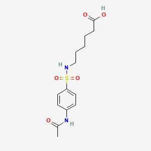 molecular formula C14H20N2O5S B3032784 Hexanoic acid, 6-[[[4-(acetylamino)phenyl]sulfonyl]amino]- CAS No. 51596-65-7