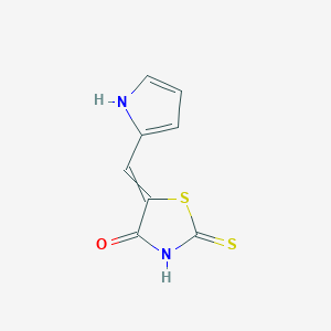 molecular formula C8H6N2OS2 B3032806 4-Thiazolidinone, 5-(1H-pyrrol-2-ylmethylene)-2-thioxo- CAS No. 53428-07-2