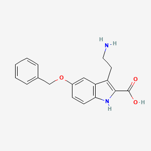 molecular formula C18H18N2O3 B3032828 3-(2-aminoethyl)-5-(benzyloxy)-1H-indole-2-carboxylic acid CAS No. 54987-14-3